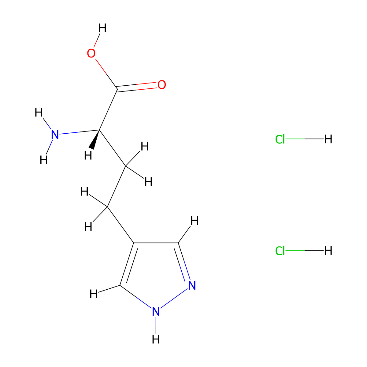 (2S)-2-amino-4-(1H-pyrazol-4-yl)butanoicaciddihydrochloride molecular structure, CAS 2375249-23-1