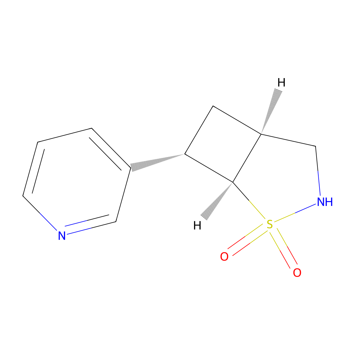 rac-(1R,5R,7R)-7-(pyridin-3-yl)-2lambda6-thia-3-azabicyclo[3.2.0]heptane-2,2-dione molecular structure, CAS 2375250-22-7