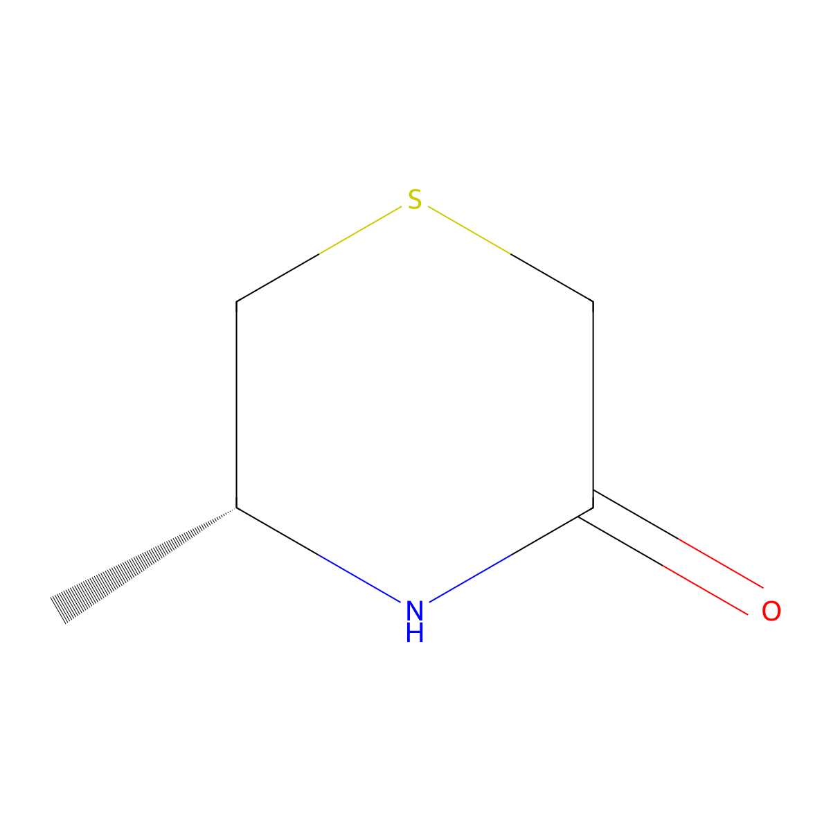 (5R)-5-methylthiomorpholin-3-one molecular structure, CAS 2375250-31-8