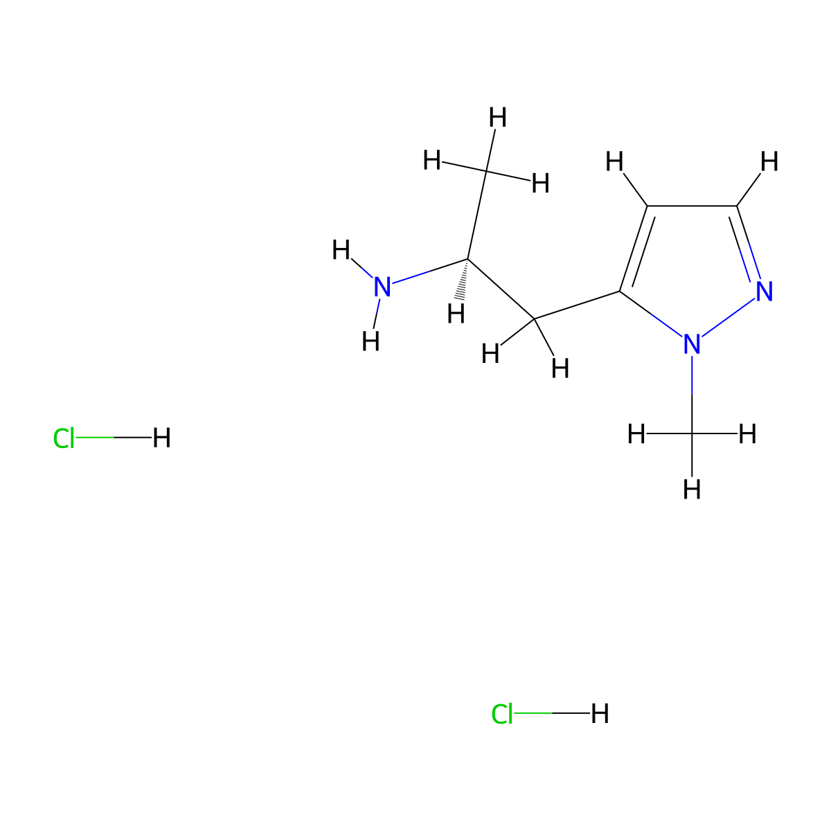 (2S)-1-(2-Methylpyrazol-3-yl)propan-2-amine;dihydrochloride molecular structure, CAS 2375250-49-8
