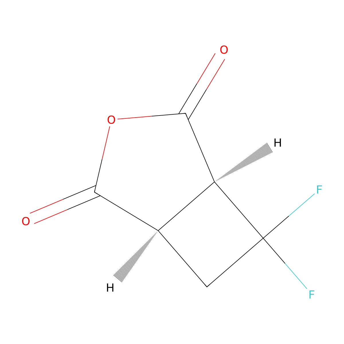 rac-(1R,5S)-6,6-difluoro-3-oxabicyclo[3.2.0]heptane-2,4-dione,cis molecular structure, CAS 2375250-84-1