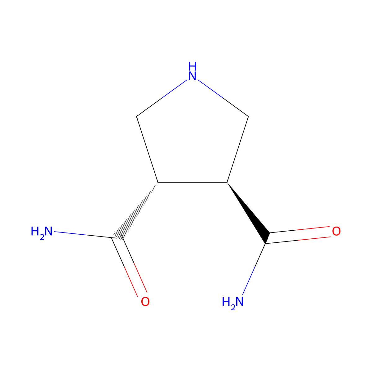 (3S,4S)-pyrrolidine-3,4-dicarboxamide molecular structure, CAS 2375250-86-3