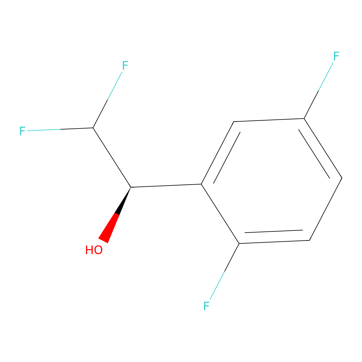 (1R)-1-(2,5-difluorophenyl)-2,2-difluoroethan-1-ol molecular structure, CAS 2375250-93-2