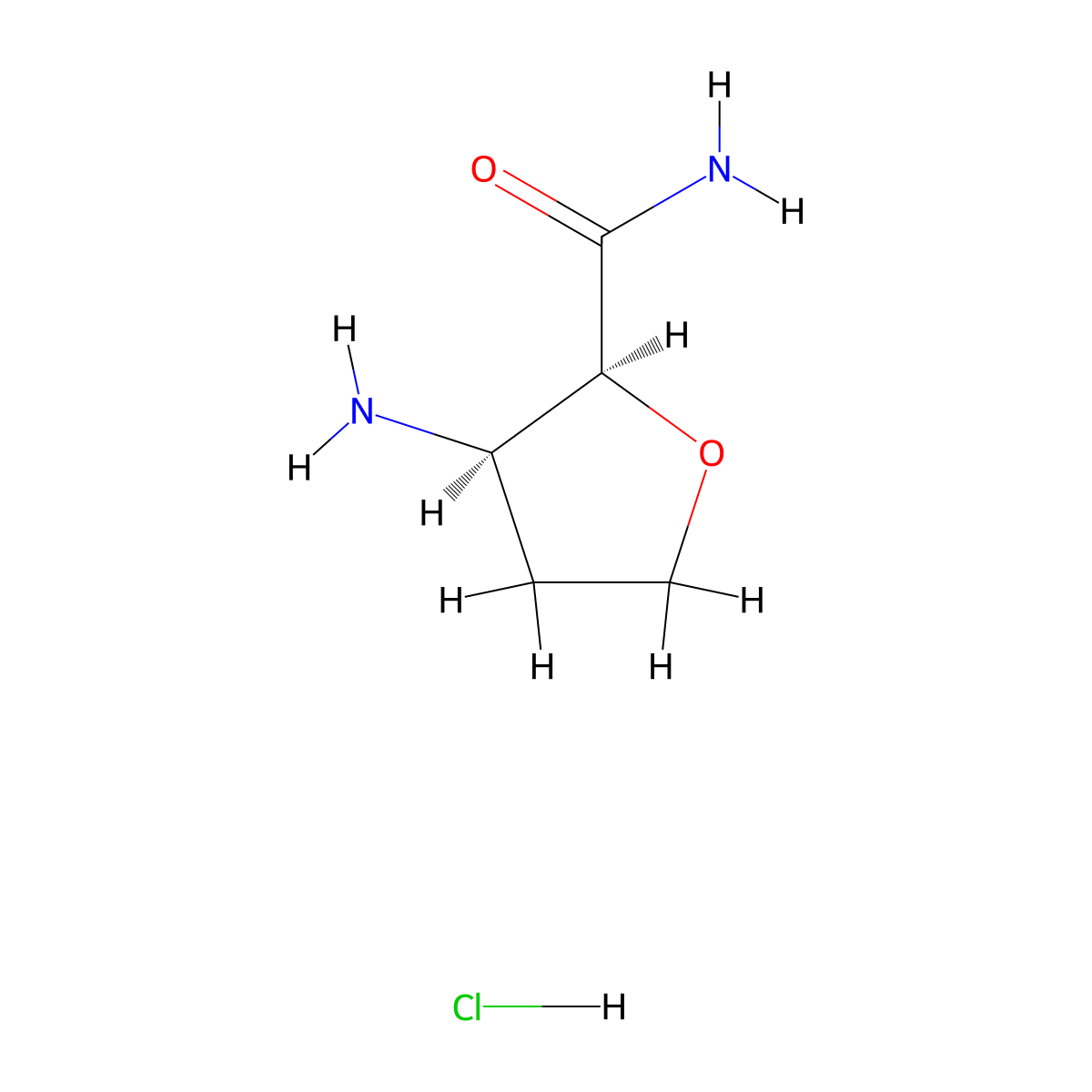 (2S,3R)-3-Aminooxolane-2-carboxamide;hydrochloride molecular structure, CAS 2375250-95-4