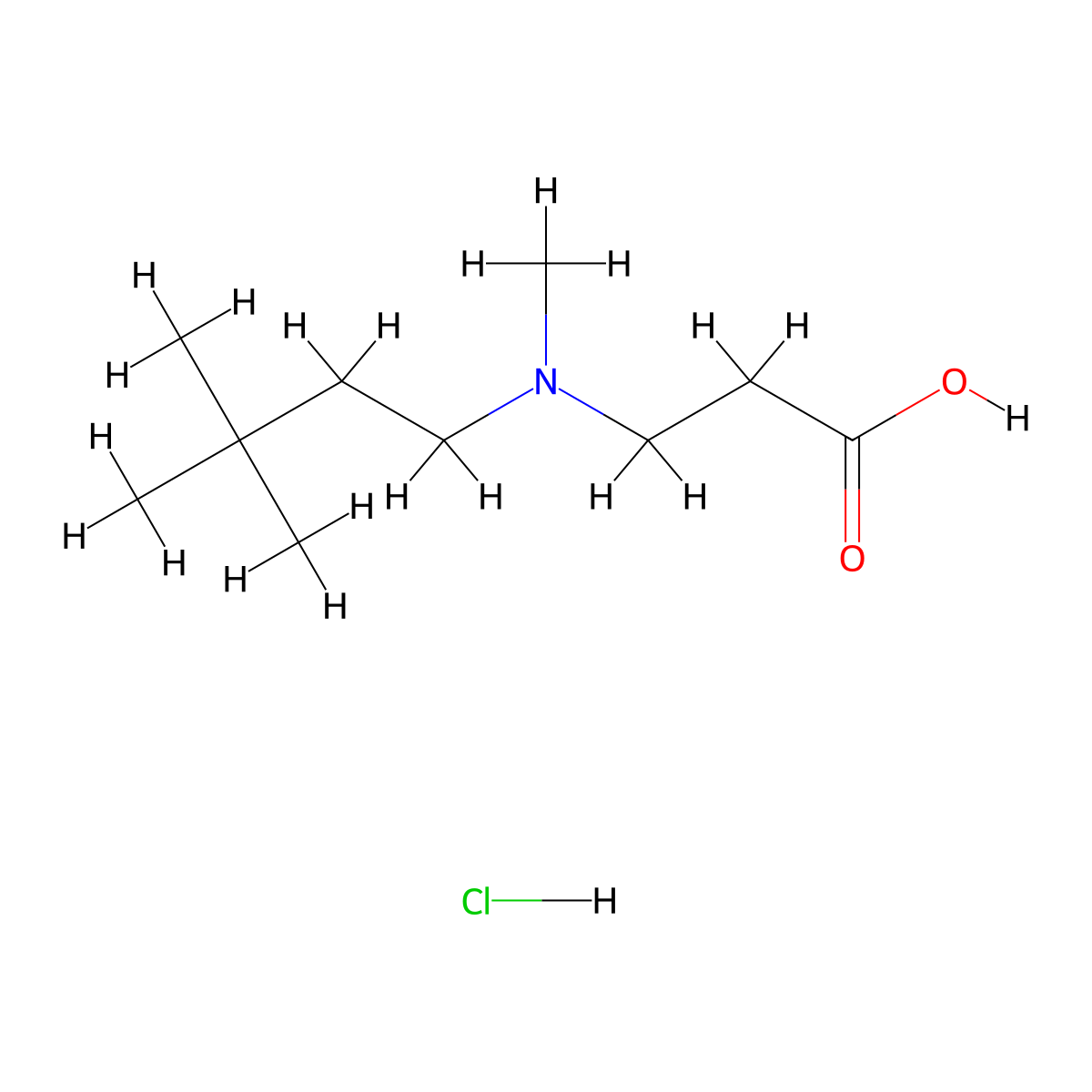 3-[(3,3-Dimethylbutyl)(methyl)amino]propanoic acid hydrochloride molecular structure, CAS 2375258-73-2