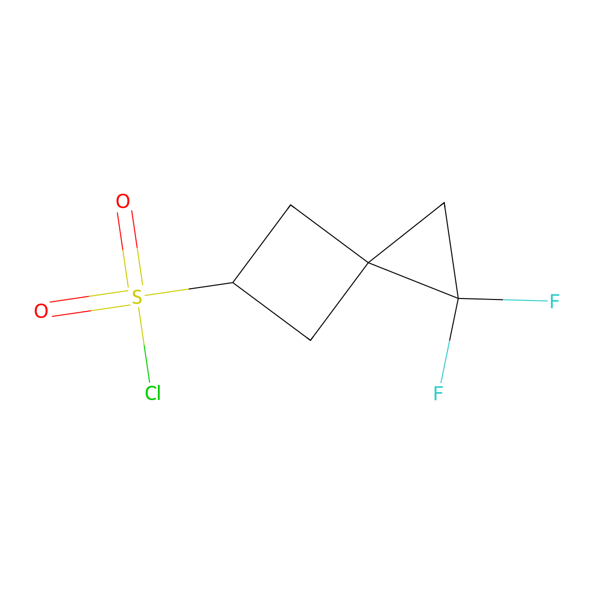 1,1-Difluorospiro[2.3]hexane-5-sulfonyl chloride molecular structure, CAS 2375258-94-7