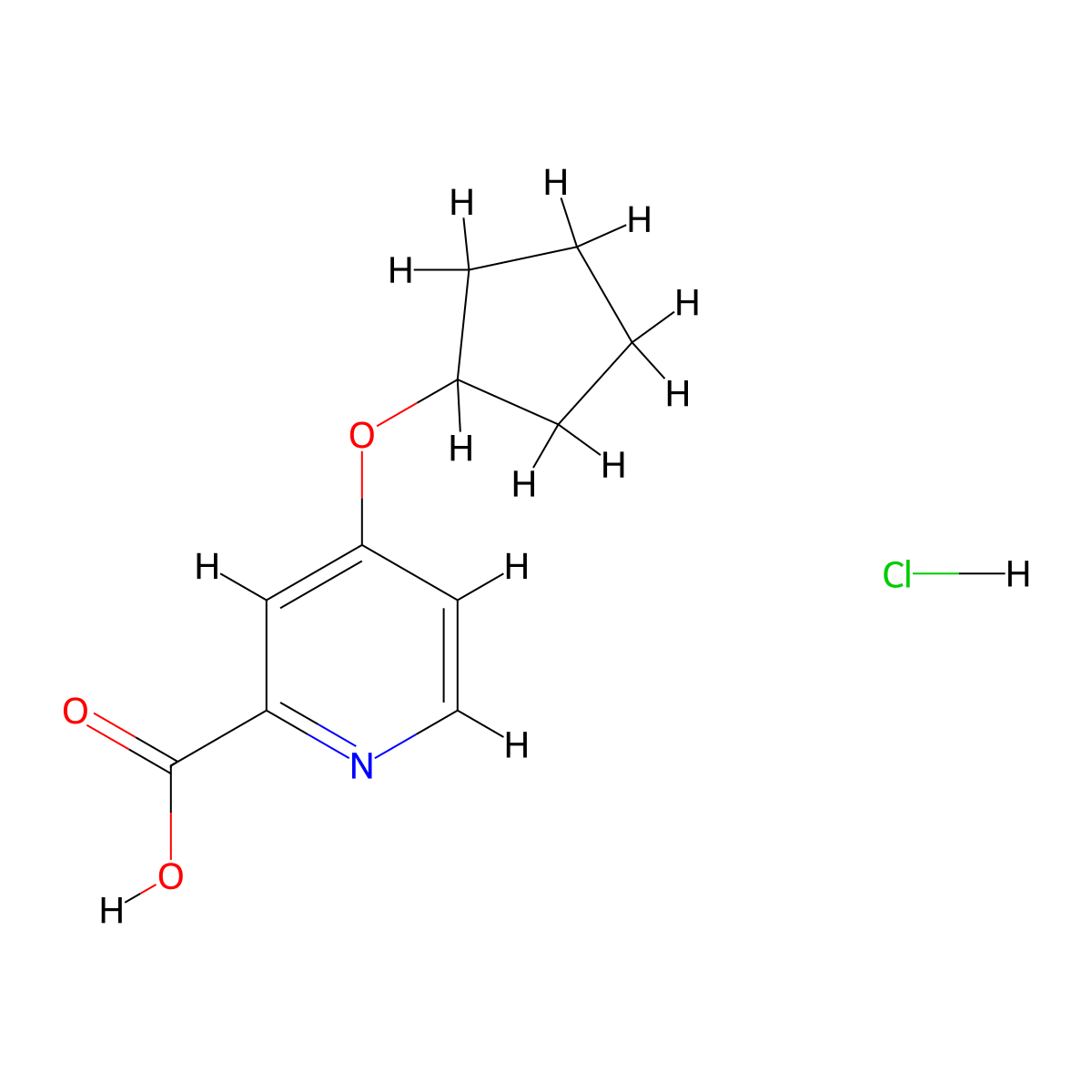 4-(Cyclopentyloxy)pyridine-2-carboxylic acid hydrochloride molecular structure, CAS 2375258-98-1