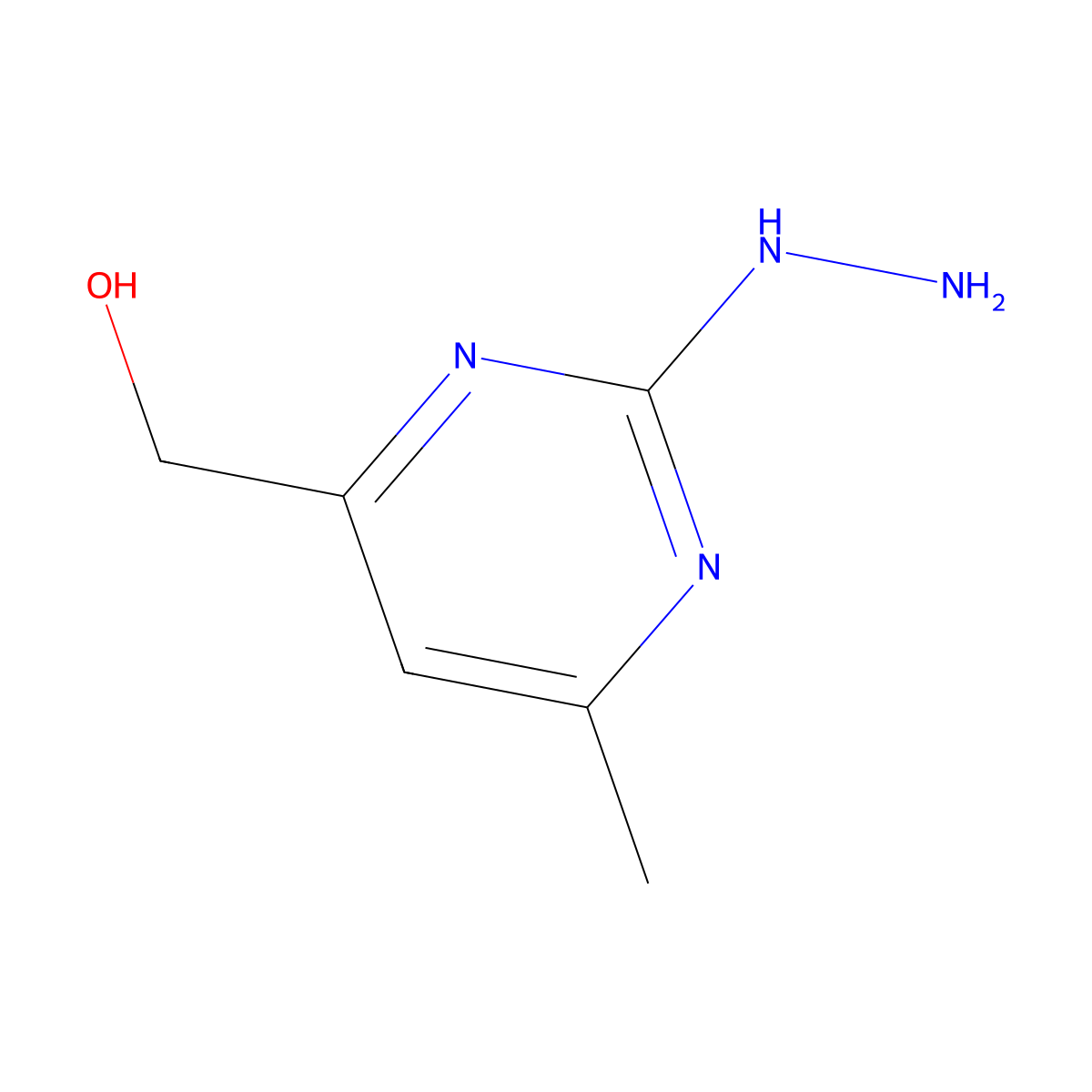 (2-Hydrazinyl-6-methylpyrimidin-4-yl)methanol molecular structure, CAS 2375259-00-8