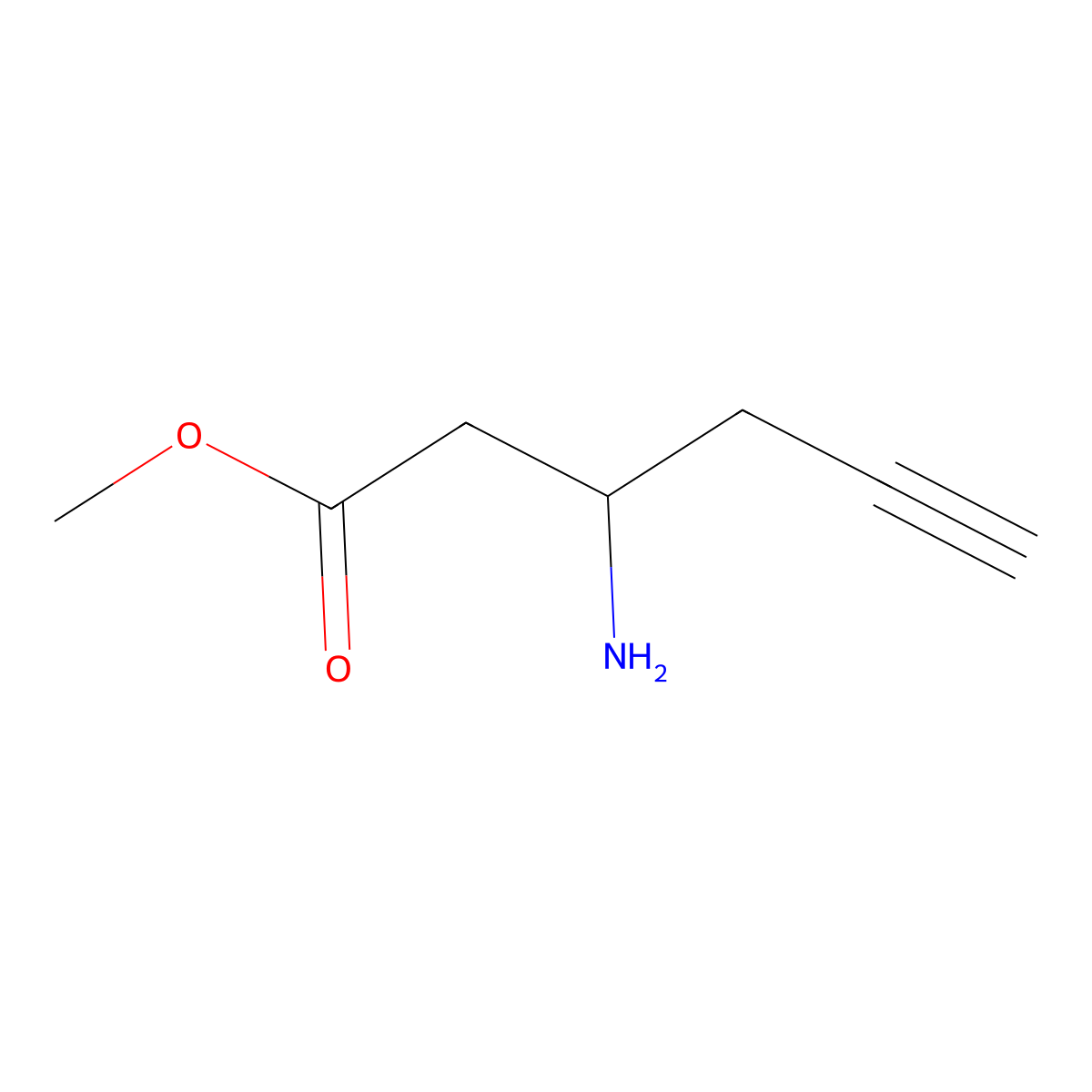 Methyl 3-aminohex-5-ynoate molecular structure, CAS 2375259-04-2