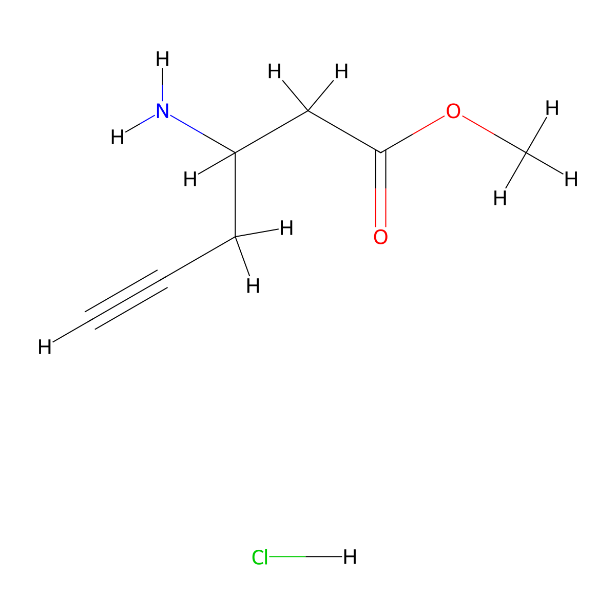 Methyl 3-aminohex-5-ynoate hydrochloride molecular structure, CAS 2375259-05-3
