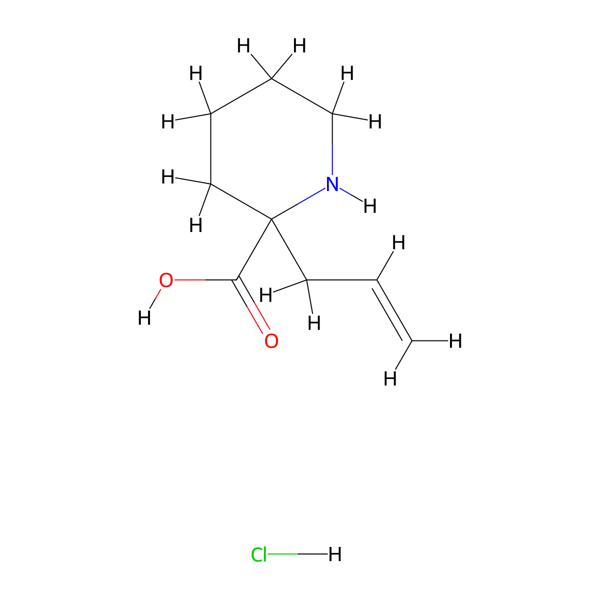 2-(Prop-2-en-1-yl)piperidine-2-carboxylic acid hydrochloride molecular structure, CAS 2375259-14-4