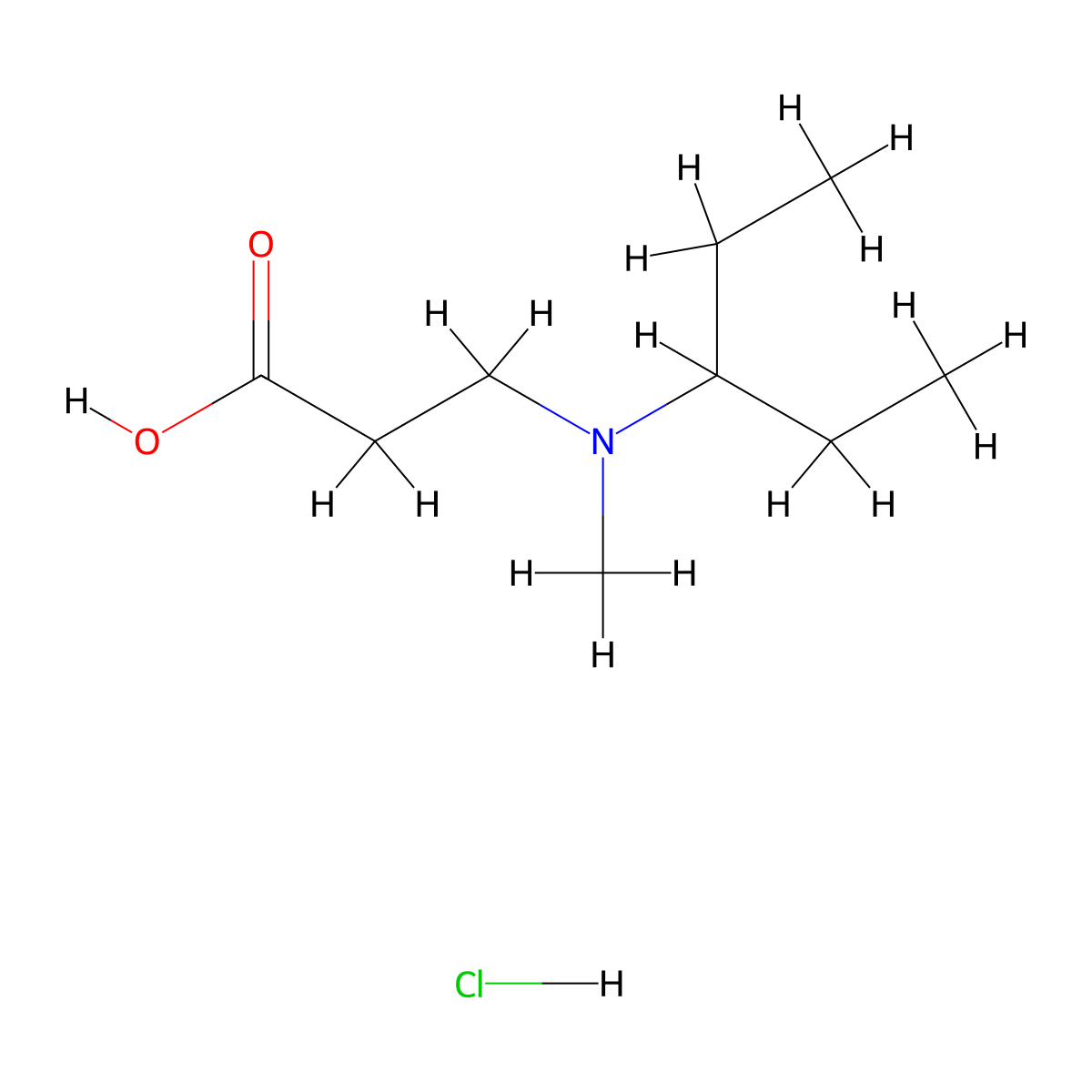 3-(Methyl(pentan-3-yl)amino)propanoic acid hydrochloride molecular structure, CAS 2375259-24-6