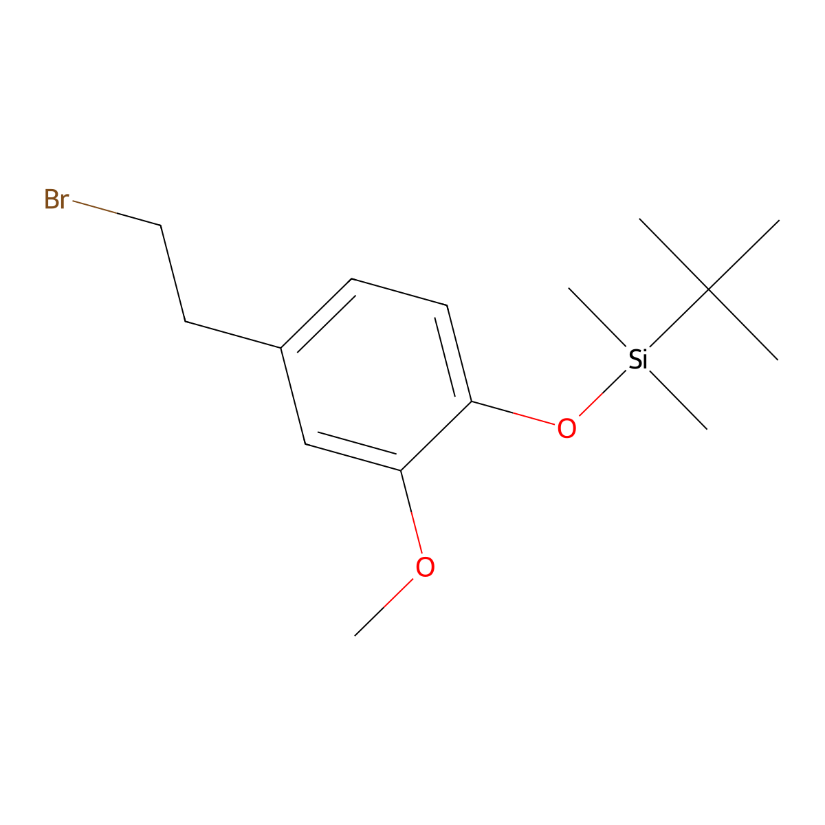 [4-(2-Bromoethyl)-2-methoxyphenoxy](tert-butyl)dimethylsilane molecular structure, CAS 2375259-32-6