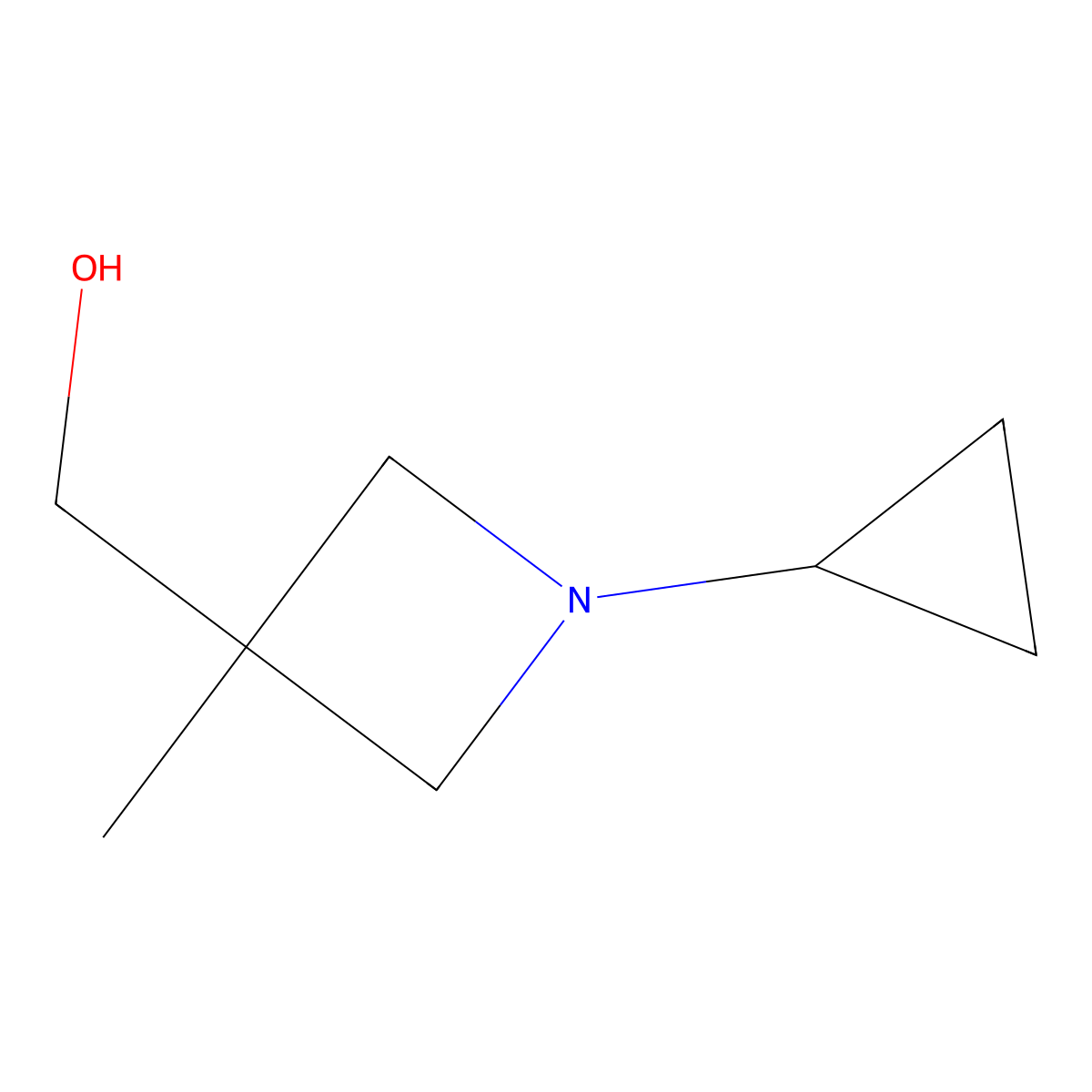 (1-Cyclopropyl-3-methylazetidin-3-yl)methanol molecular structure, CAS 2375259-35-9