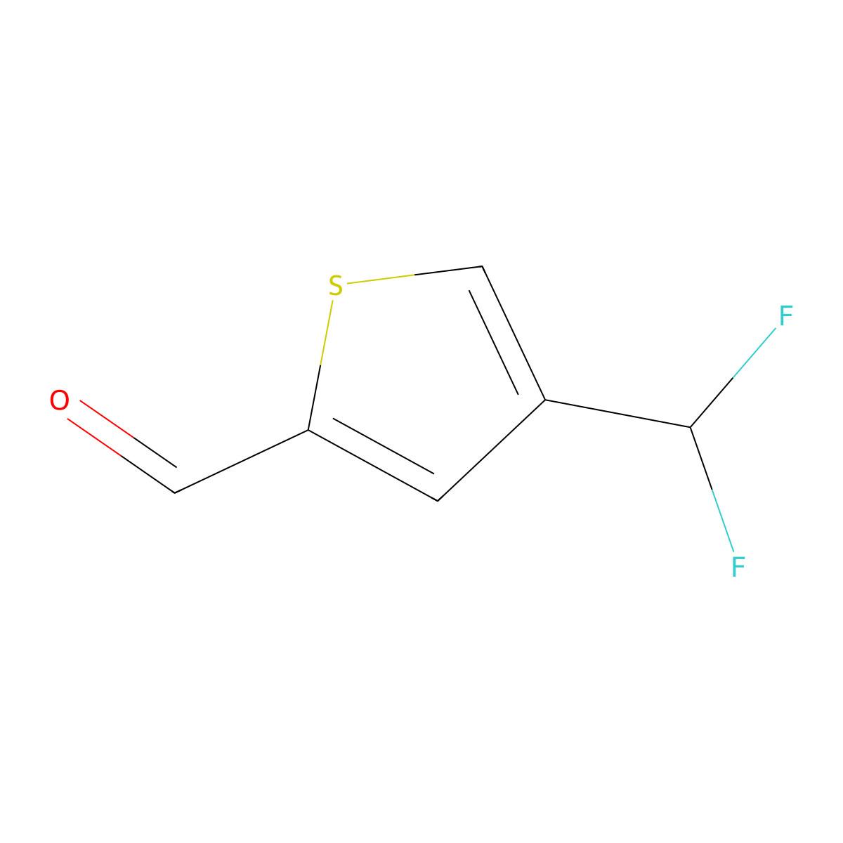 4-(Difluoromethyl)thiophene-2-carbaldehyde molecular structure, CAS 2375259-38-2