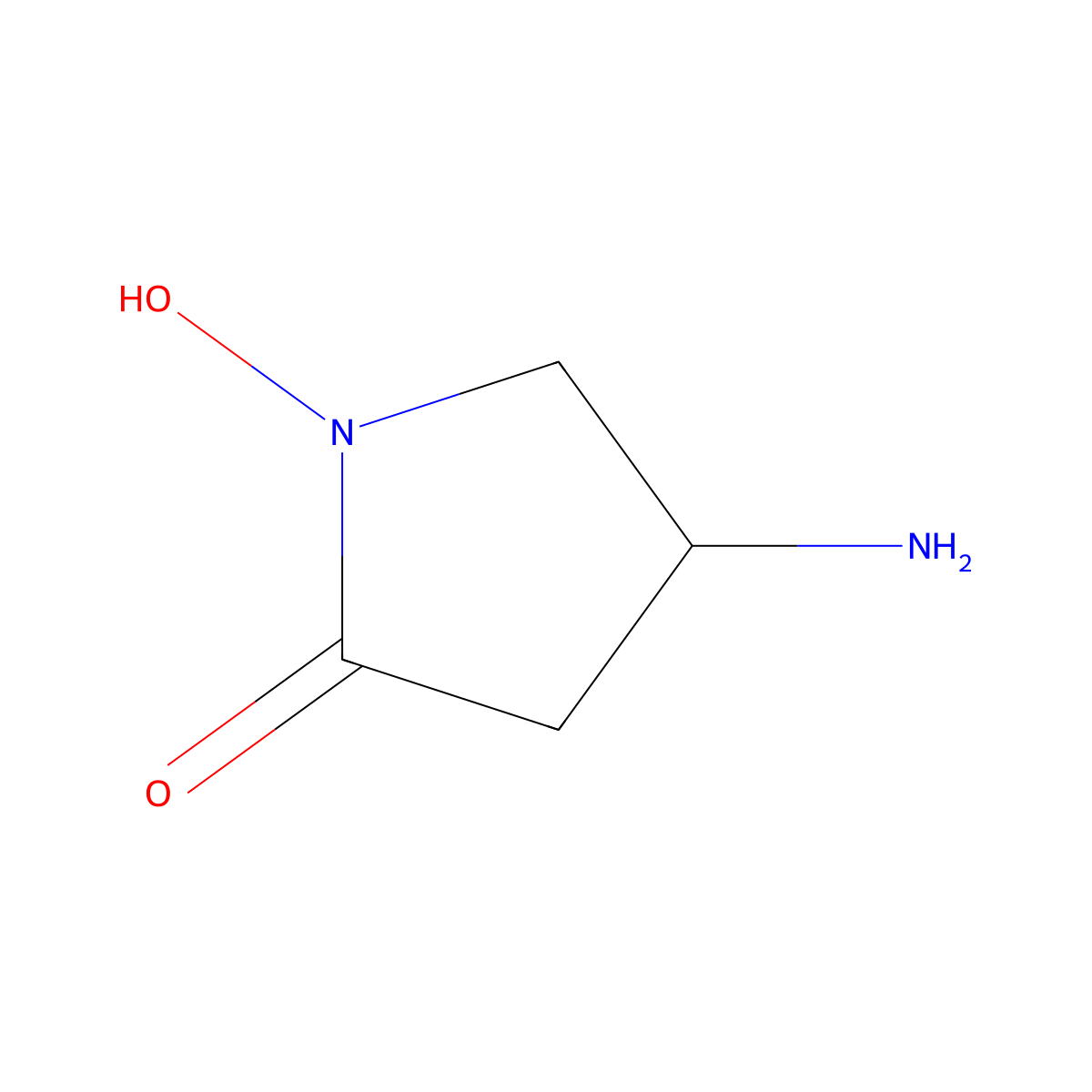 4-Amino-1-hydroxypyrrolidin-2-one molecular structure, CAS 2375259-44-0