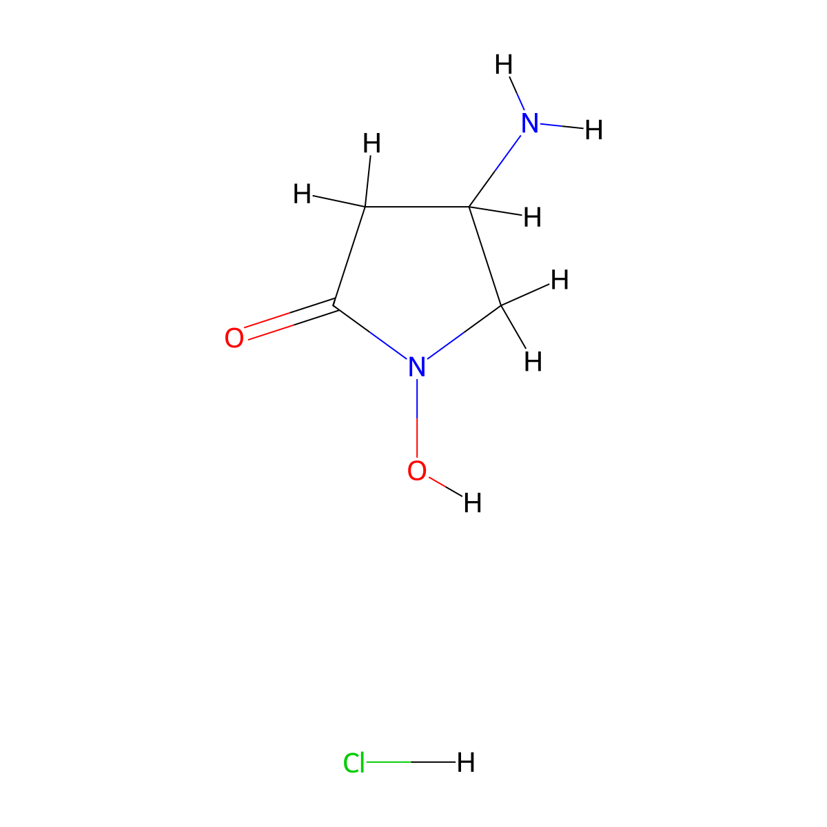 4-Amino-1-hydroxypyrrolidin-2-one hydrochloride molecular structure, CAS 2375259-45-1