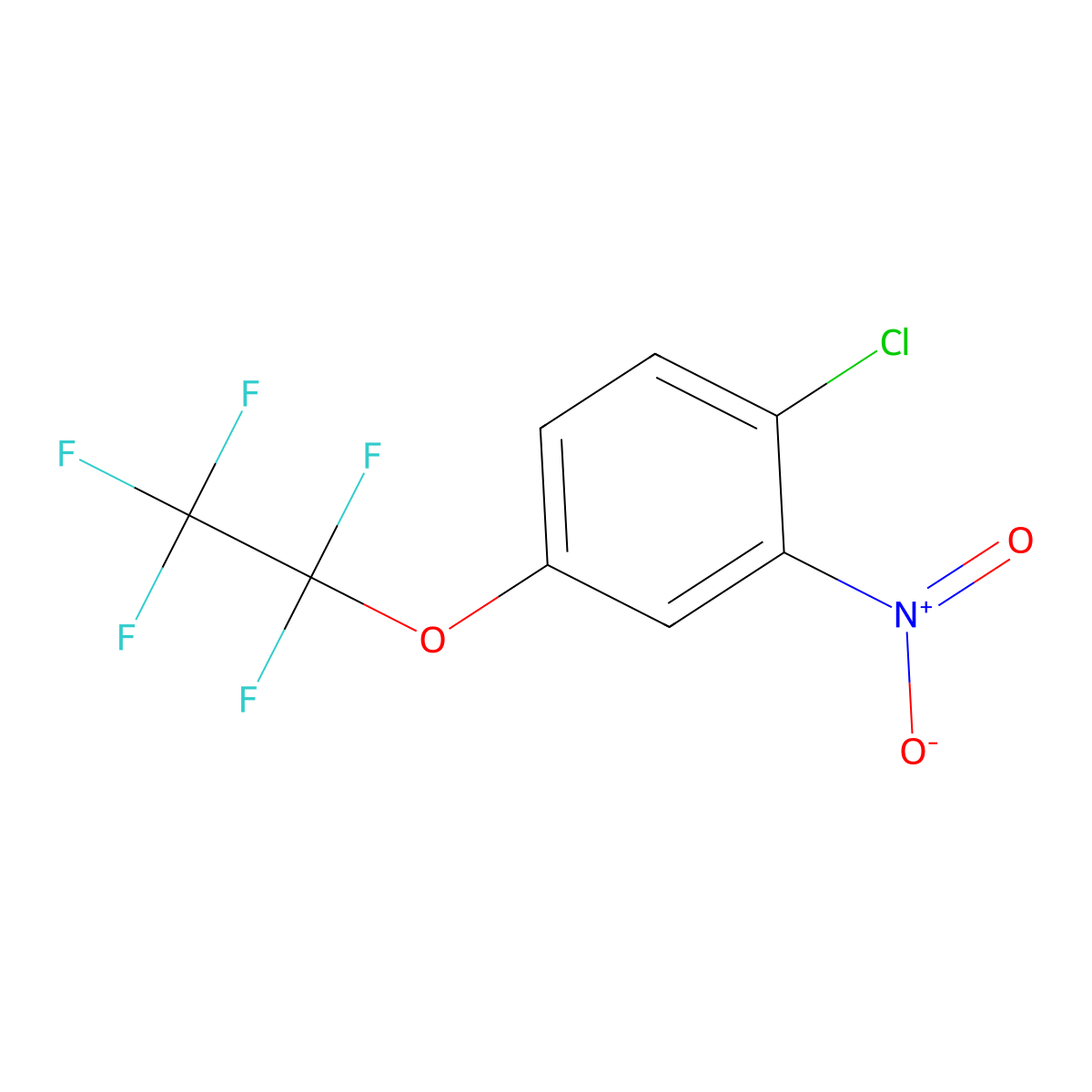1-Chloro-2-nitro-4-(pentafluoroethoxy)benzene molecular structure, CAS 2375259-55-3