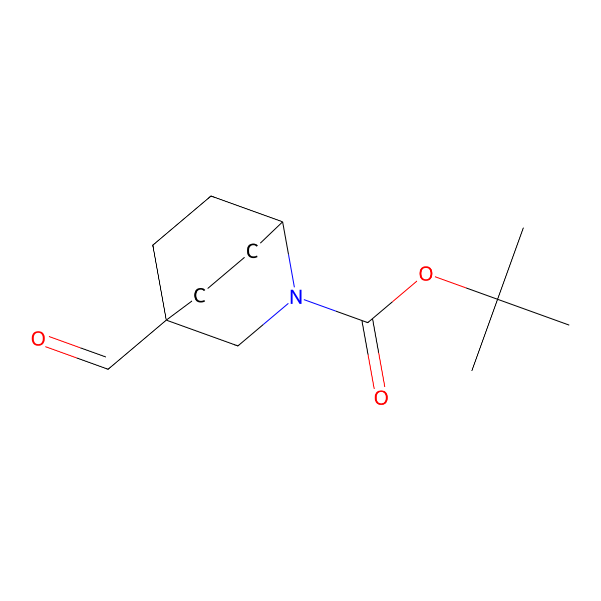 Tert-butyl 4-formyl-2-azabicyclo(2.2.2)octane-2-carboxylate molecular structure, CAS 2375259-67-7