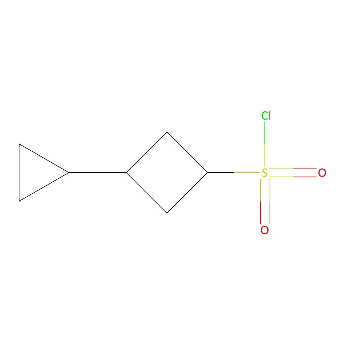 3-Cyclopropylcyclobutane-1-sulfonyl chloride molecular structure, CAS 2375259-68-8