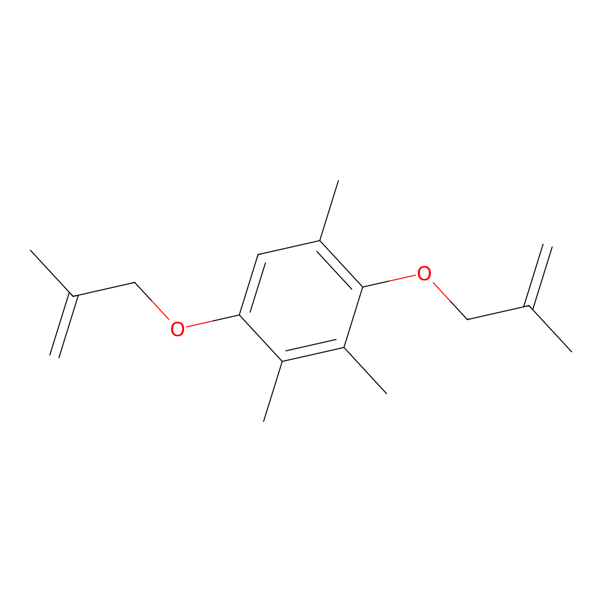 1,3,4-Trimethyl-2,5-bis[(2-methylprop-2-en-1-yl)oxy]benzene molecular structure, CAS 2375259-80-4
