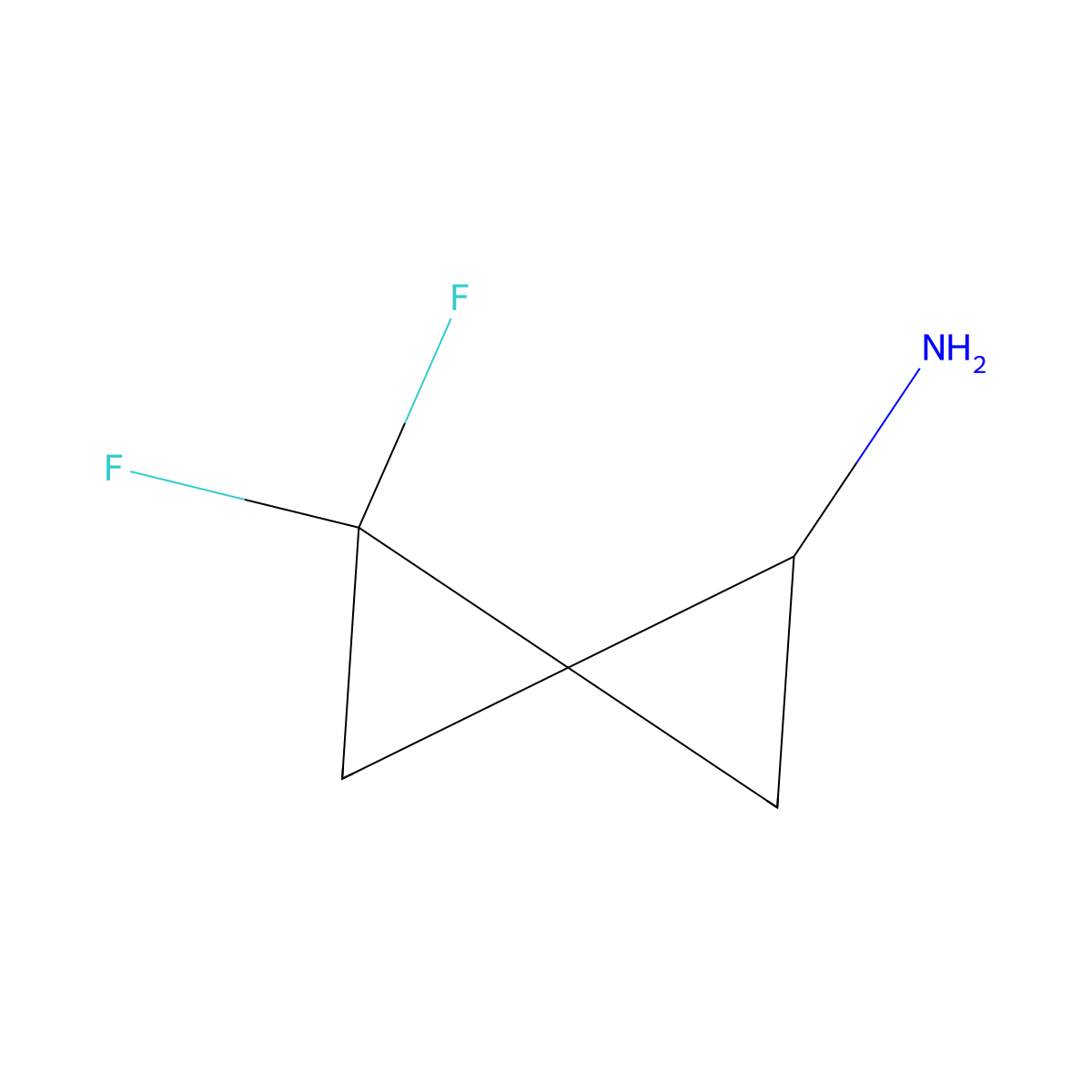 Spiro[2.2]pentan-1-amine, 4,4-difluoro- molecular structure, CAS 2375259-82-6