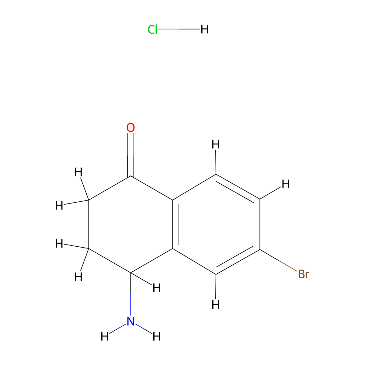 4-Amino-6-bromo-1,2,3,4-tetrahydronaphthalen-1-onehydrochloride molecular structure, CAS 2375259-95-1
