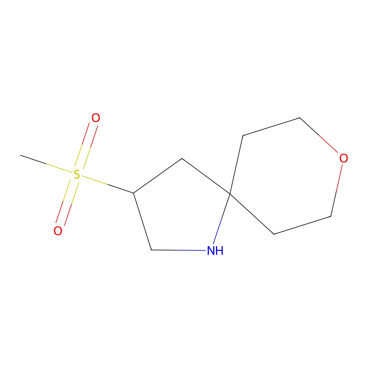 3-Methanesulfonyl-8-oxa-1-azaspiro[4.5]decane molecular structure, CAS 2375259-97-3