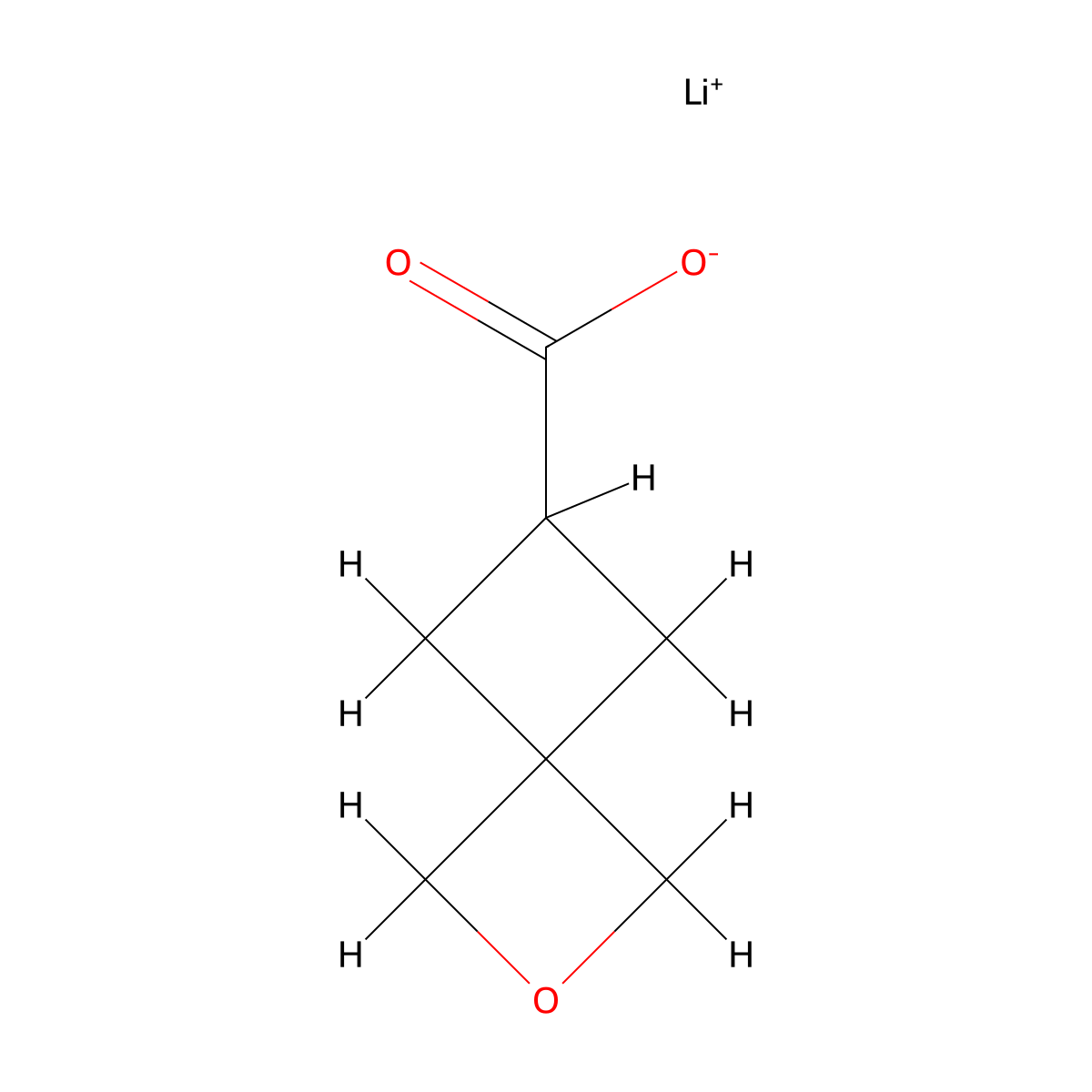 Lithium 2-oxaspiro[3.3]heptane-6-carboxylate molecular structure, CAS 2375260-05-0