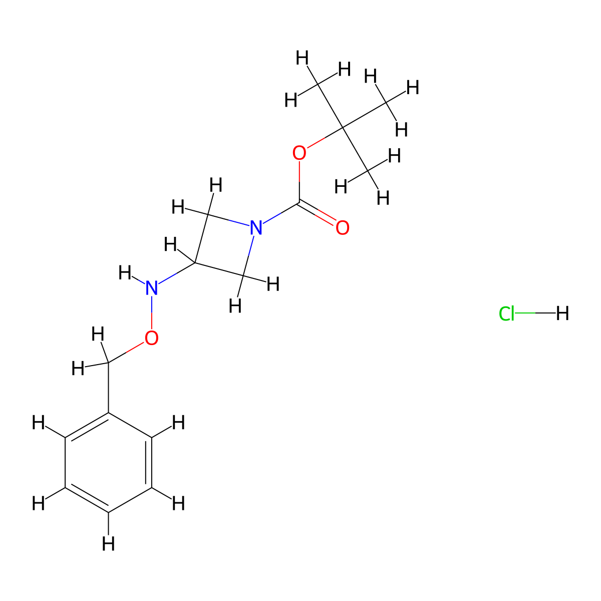 Tert-butyl 3-(phenylmethoxyamino)azetidine-1-carboxylate;hydrochloride molecular structure, CAS 2375260-06-1