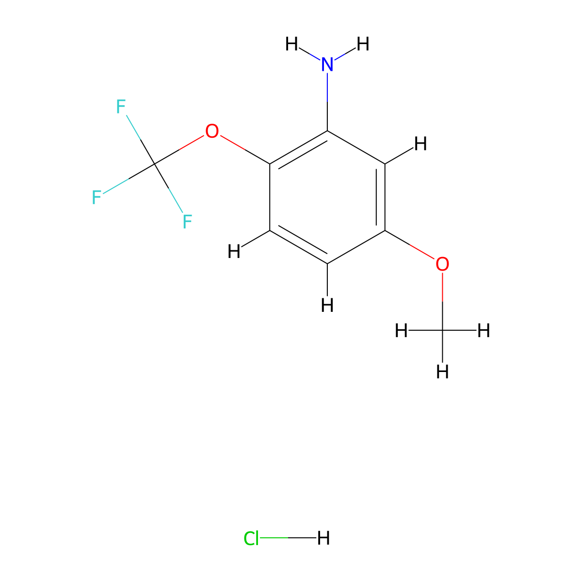 5-Methoxy-2-(trifluoromethoxy)aniline hydrochloride molecular structure, CAS 2375260-07-2