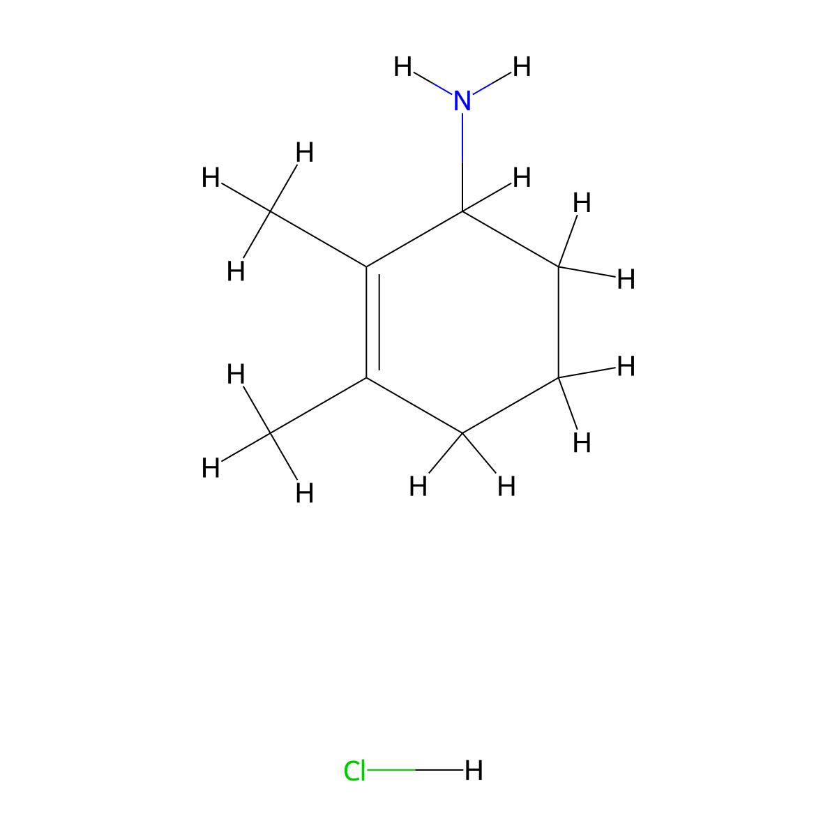 2,3-Dimethylcyclohex-2-en-1-amine hydrochloride molecular structure, CAS 2375260-08-3