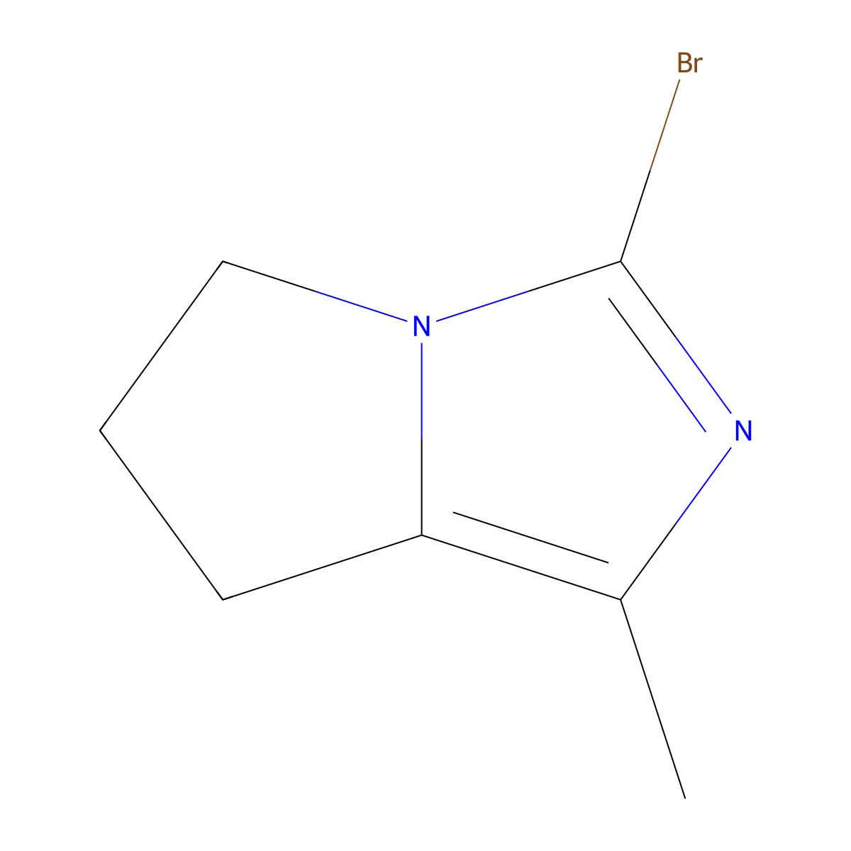 3-bromo-1-methyl-5H,6H,7H-pyrrolo[1,2-c]imidazole molecular structure, CAS 2375260-11-8