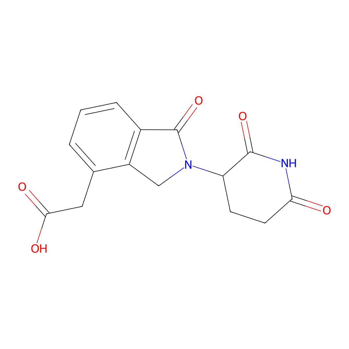 2-(2-(2,6-dioxopiperidin-3-yl)-1-oxo-2,3-dihydro-1H-isoindol-4-yl)acetic acid molecular structure, CAS 2375260-16-3