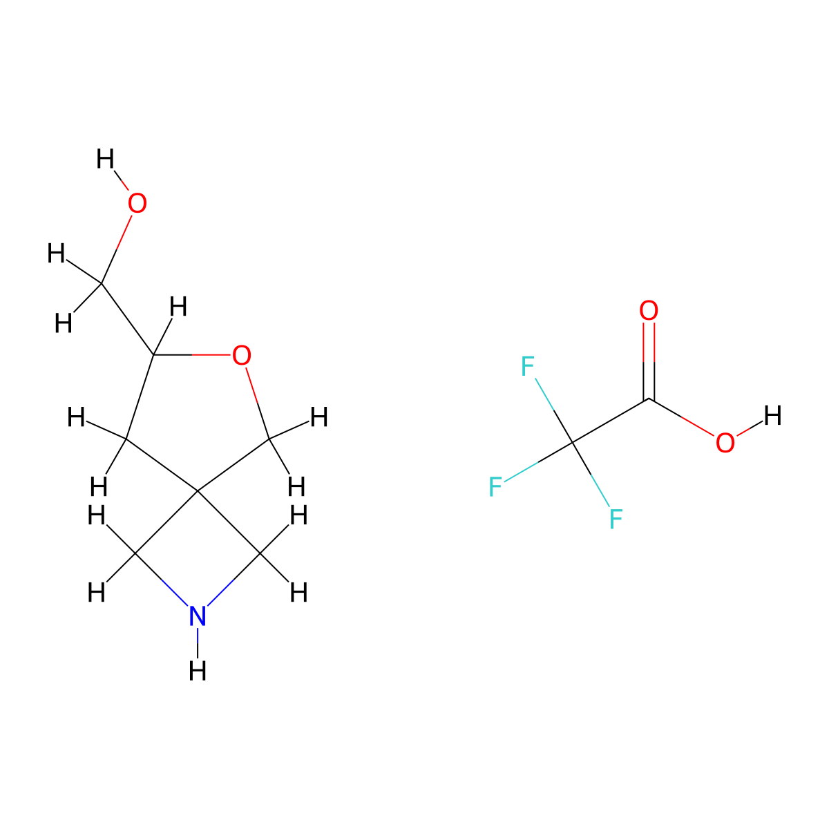 6-Oxa-2-azaspiro[3.4]octan-7-ylmethanol;2,2,2-trifluoroacetic acid molecular structure, CAS 2375260-17-4