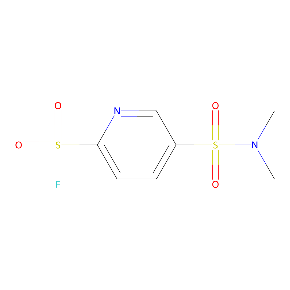 5-(Dimethylsulfamoyl)pyridine-2-sulfonylfluoride molecular structure, CAS 2375260-18-5