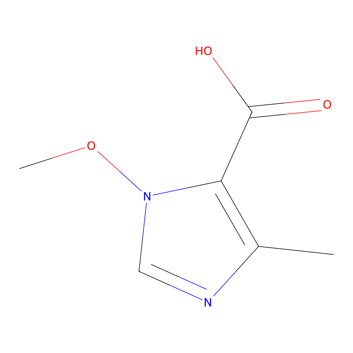 1-methoxy-4-methyl-1H-imidazole-5-carboxylic acid molecular structure, CAS 2375260-26-5