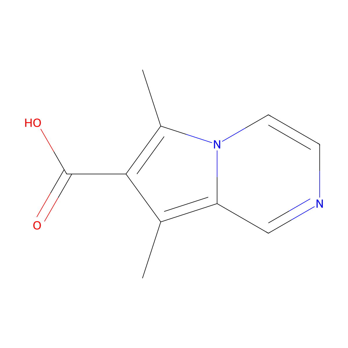 6,8-Dimethylpyrrolo[1,2-a]pyrazine-7-carboxylic acid molecular structure, CAS 2375260-30-1