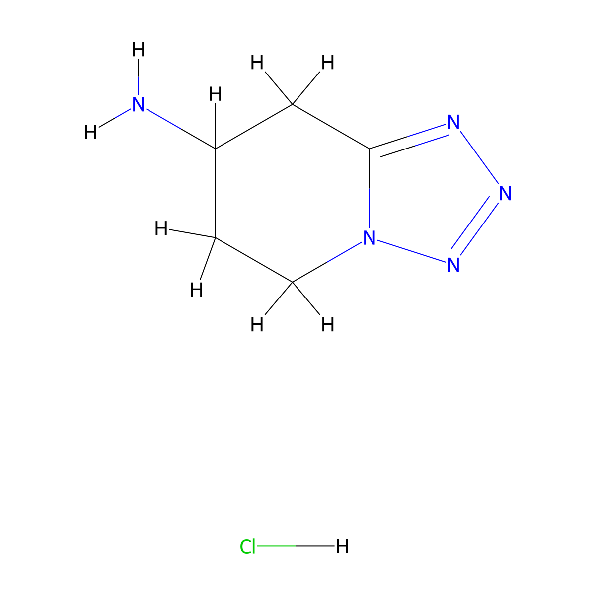 5H,6H,7H,8H-[1,2,3,4]tetrazolo[1,5-a]pyridin-7-amine hydrochloride molecular structure, CAS 2375260-34-5