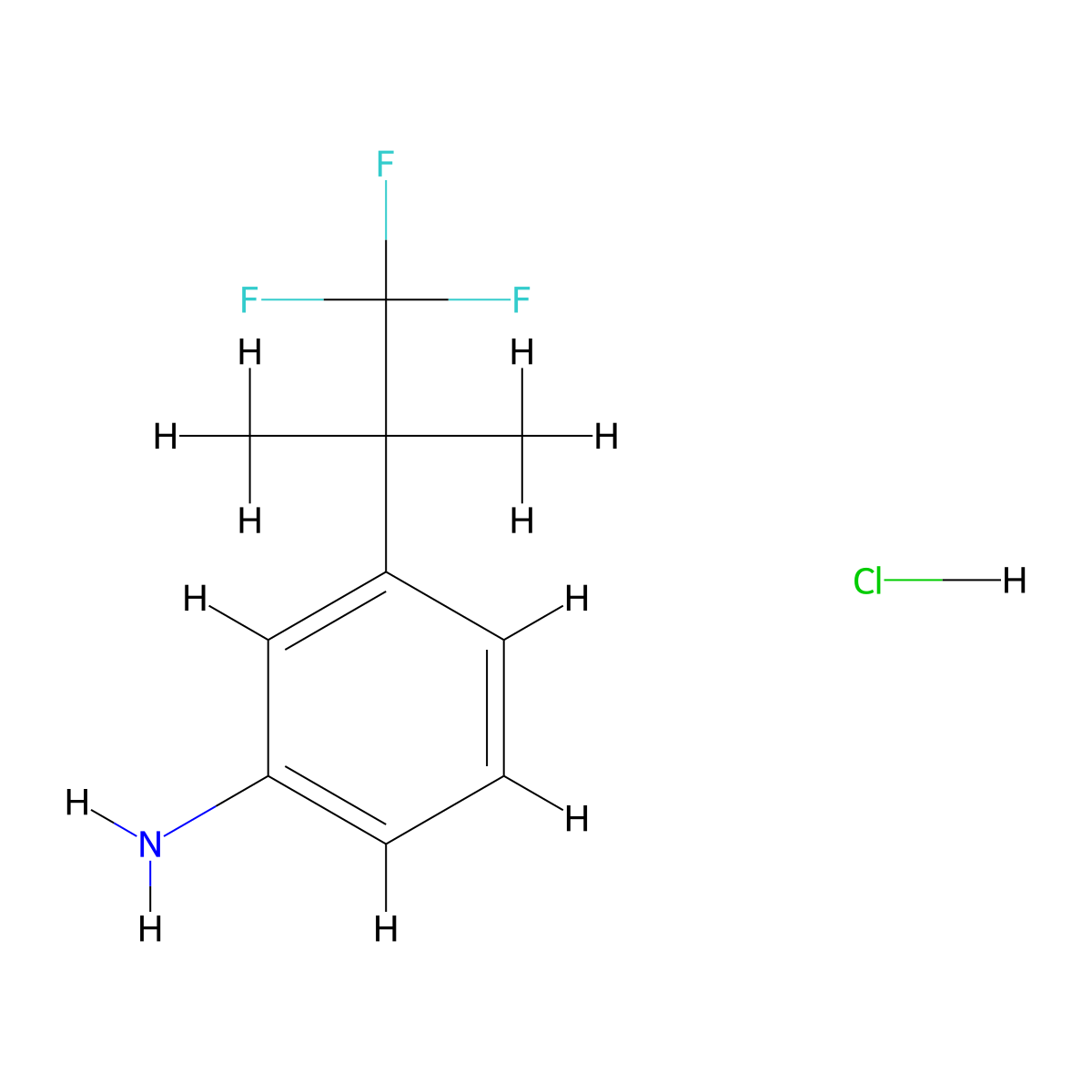 3-(1,1,1-Trifluoro-2-methylpropan-2-yl)aniline hydrochloride molecular structure, CAS 2375260-88-9