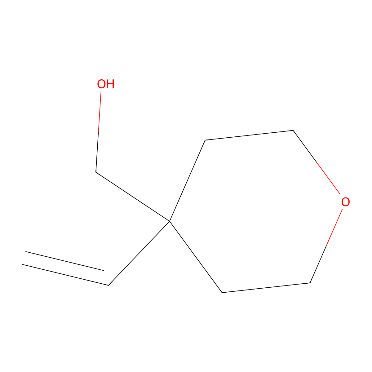 (4-Ethenyloxan-4-yl)methanol molecular structure, CAS 2375260-90-3