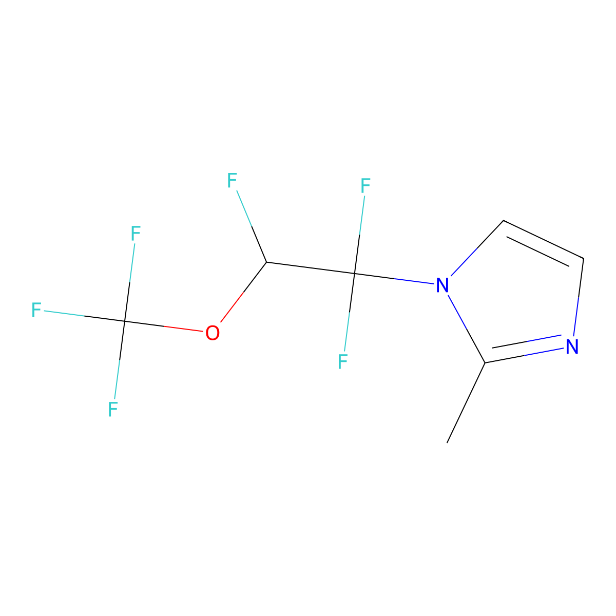 2-methyl-1-[1,1,2-trifluoro-2-(trifluoromethoxy)ethyl]-1H-imidazole molecular structure, CAS 2375260-91-4