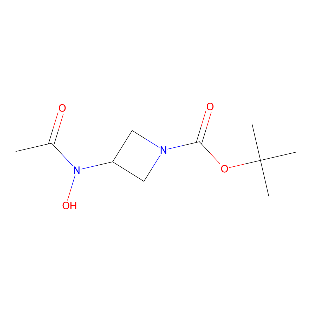 tert-butyl 3-(N-hydroxyacetamido)azetidine-1-carboxylate molecular structure, CAS 2375260-94-7