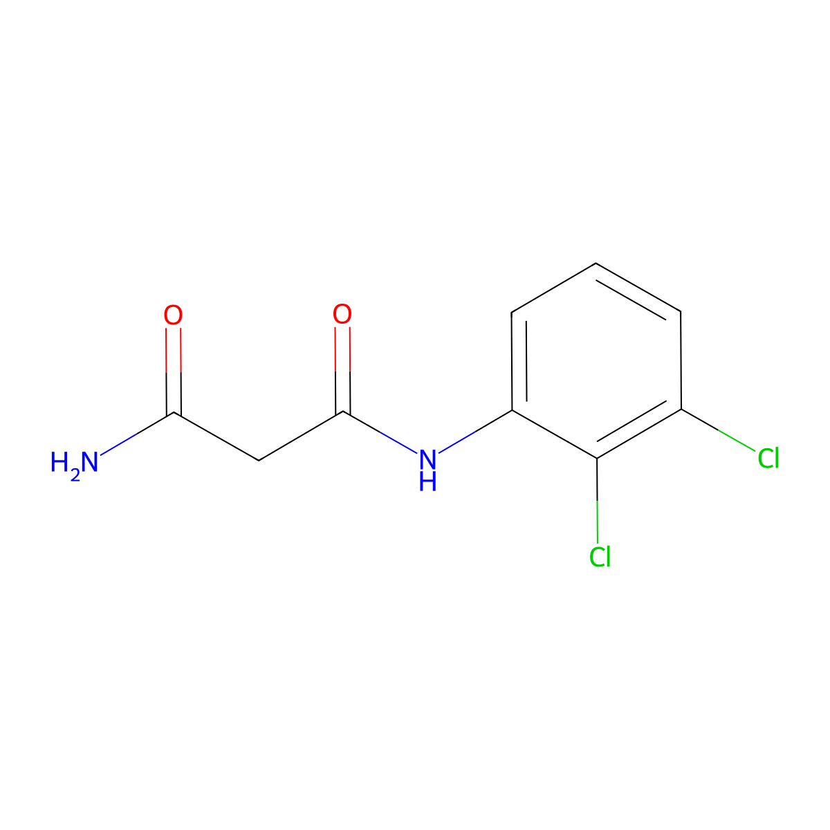 N'-(2,3-Dichlorophenyl)propanediamide molecular structure, CAS 2375261-10-0