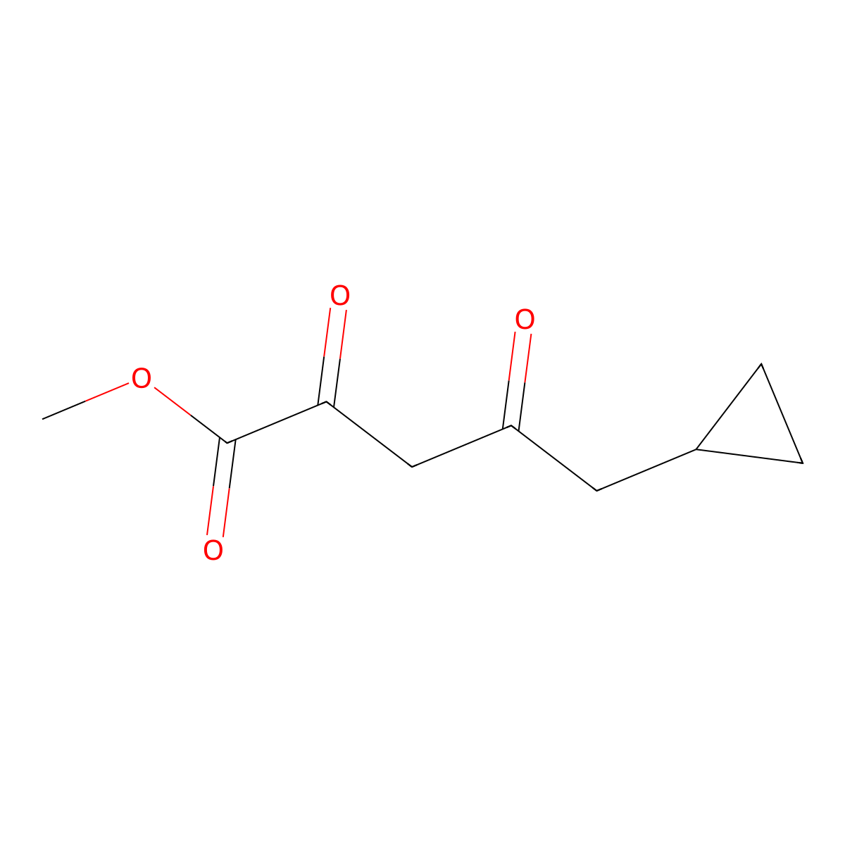 Methyl 5-cyclopropyl-2,4-dioxopentanoate molecular structure, CAS 2375261-17-7
