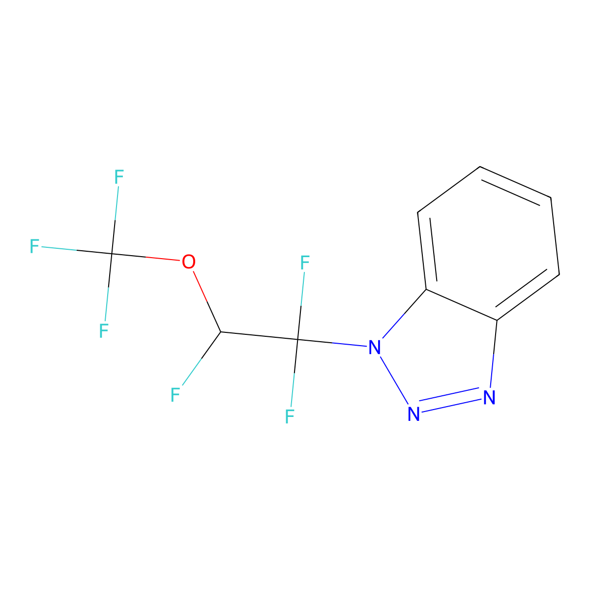 1-[1,1,2-trifluoro-2-(trifluoromethoxy)ethyl]-1H-1,2,3-benzotriazole molecular structure, CAS 2375261-25-7