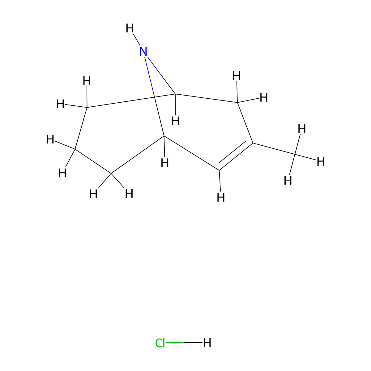 3-Methyl-9-azabicyclo[3.3.1]non-2-ene hydrochloride molecular structure, CAS 2375261-41-7