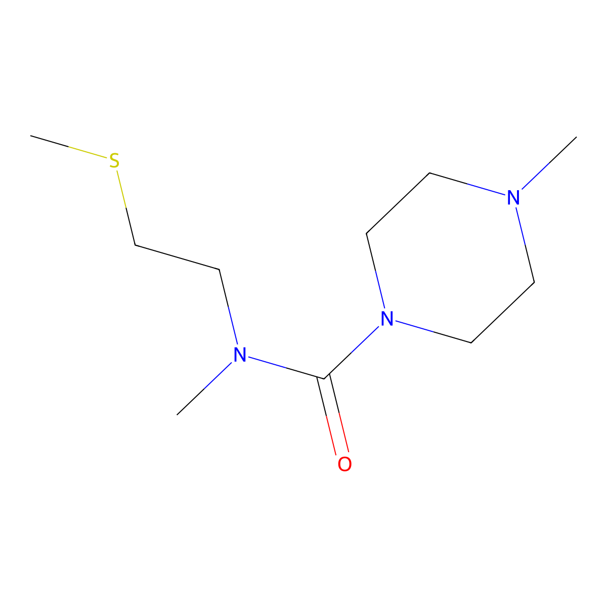 N,4-dimethyl-N-[2-(methylsulfanyl)ethyl]piperazine-1-carboxamide molecular structure, CAS 2375261-46-2