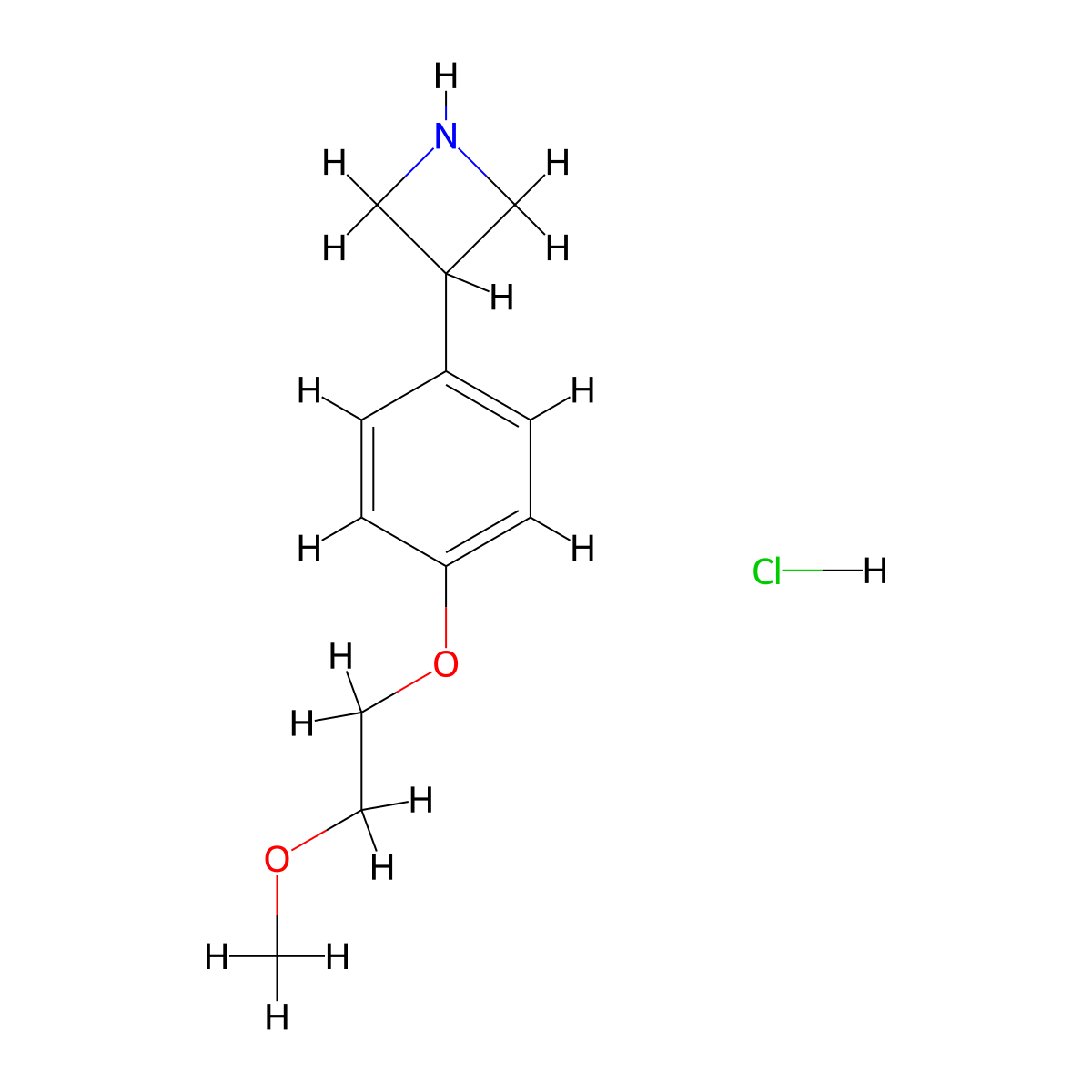 3-[4-(2-Methoxyethoxy)phenyl]azetidine hydrochloride molecular structure, CAS 2375261-57-5