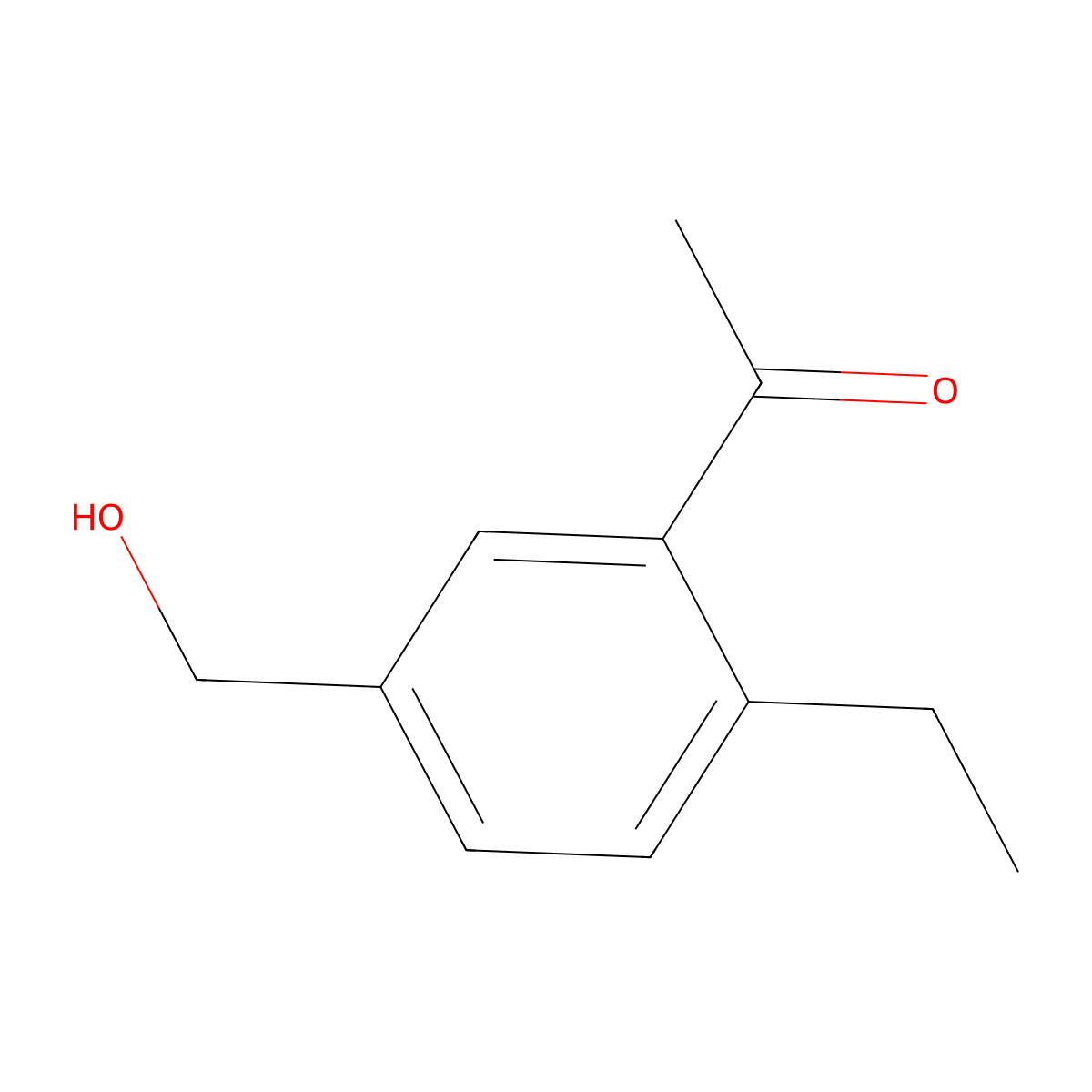 1-(2-Ethyl-5-(hydroxymethyl)phenyl)ethan-1-one molecular structure, CAS 2375261-59-7